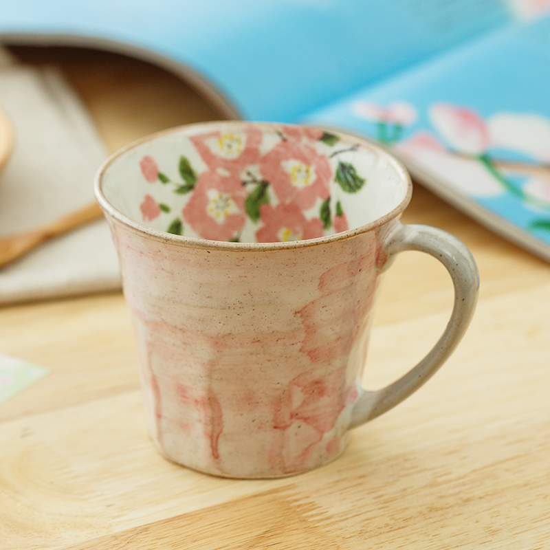 濑户烧日本进口马克杯舞陶馆女手工杯子陶瓷杯家用咖啡杯茶杯水杯