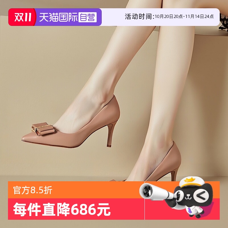 ۻ㣺ӪFerragamoĽ ŮʿƤ˫߸Ь ŮЬЬ