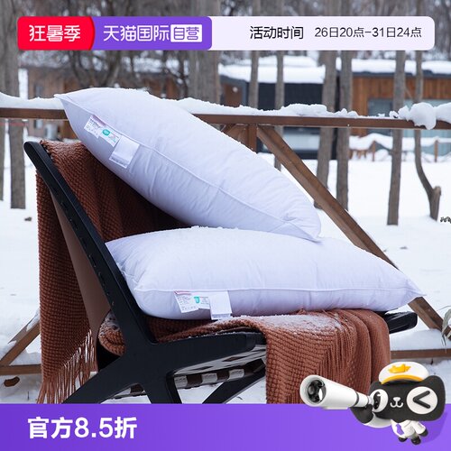 羽绒枕头双层95白鹅绒枕