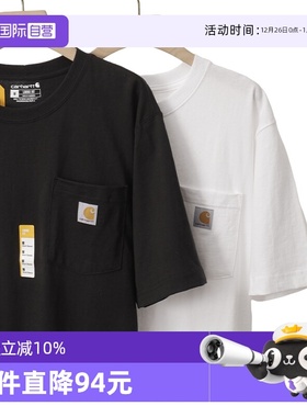 【自营】carhartt潮牌宽松休闲圆领T恤简约百搭短袖网球穿搭夏季