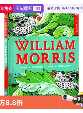 【自营】英文原版 V&A Introduces William Morris 精装 V&A收藏版系列 英国艺术家设计师 作家威廉莫里斯 人物传记