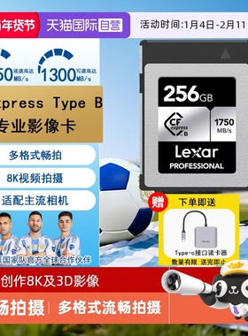 【自营】雷克沙CFE-B单反数码相机内存卡佳能/尼康松下大疆存储卡