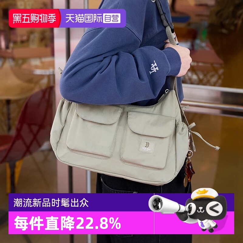 【自营】MLB男女情侣多口袋单肩包户外斜挎包腋下包25春新款BQB03