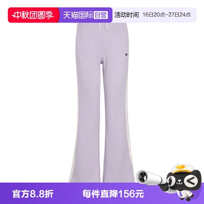 【自营】adidas阿迪达斯三叶草喇叭裤女三条纹清新针织长裤KY2198