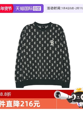 【自营】MLB男女情侣老花运动圆领套头卫衣宽松休闲时尚3AMTM0334