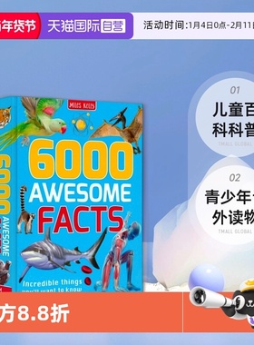 【自营】6000 Awesome Facts 6000个让人惊叹的事实 儿童百科科普 精装大开本 青少年课外读物 英文原版进口图书