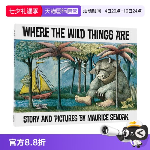 【自营】英文原版 Where The Wild Things Are 野兽出没的地方英国版野兽国吴敏兰书单凯迪克金奖绘本Maurice Sendak莫里斯桑达克