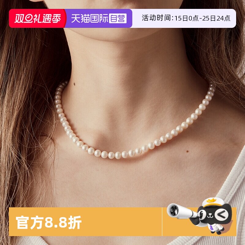小米珠项链女淡水珍珠