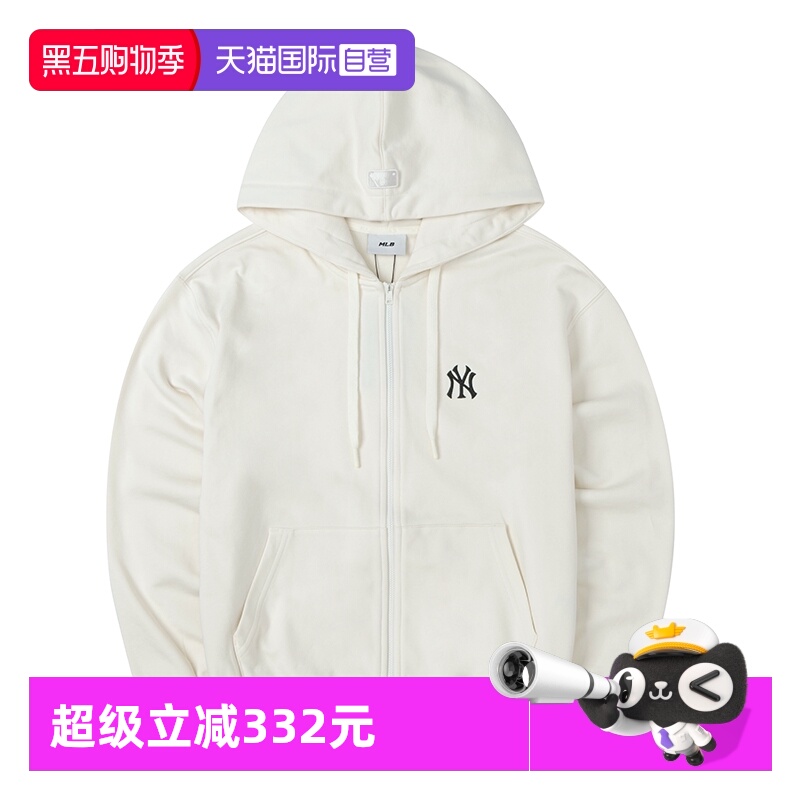 MLB针织夹克男女情侣刺绣logo