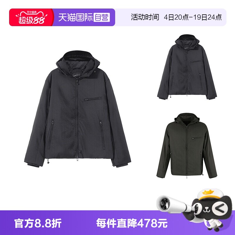 阿玛尼男士棉服夹棉外套