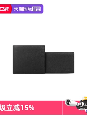 【自营】COACH/蔻驰男士PVC短款钱包拼色黑灰色新年礼物/送礼