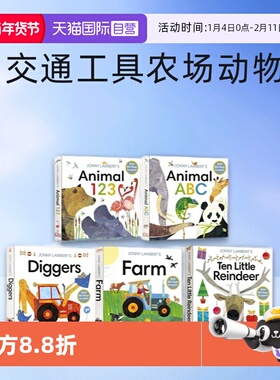 【自营】英文原版 新品 DK Jonny Lambert 123/ABC/Diggers/Farm/Ten Little Reindeer 宝宝认知识数字字母 交通工具农场动物