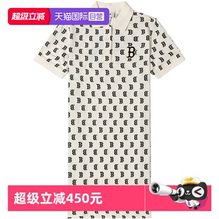 女装 MLB连衣裙新款 翻领运动长裙老花刺绣休闲服3FOPM0143 自营