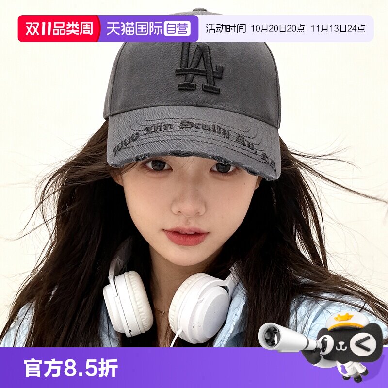 【自营】MLB美职棒运动帽男女情侣帽刺绣LA鸭舌棒球帽子3ACPKP02N