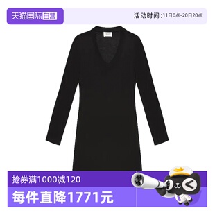 连衣裙 巴利女士莱赛尔纤维v领长袖 Bally 6303863短裙 自营