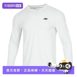 T恤针织长袖 SKECHERS斯凯奇长袖 透气简约运动服P225M287 自营