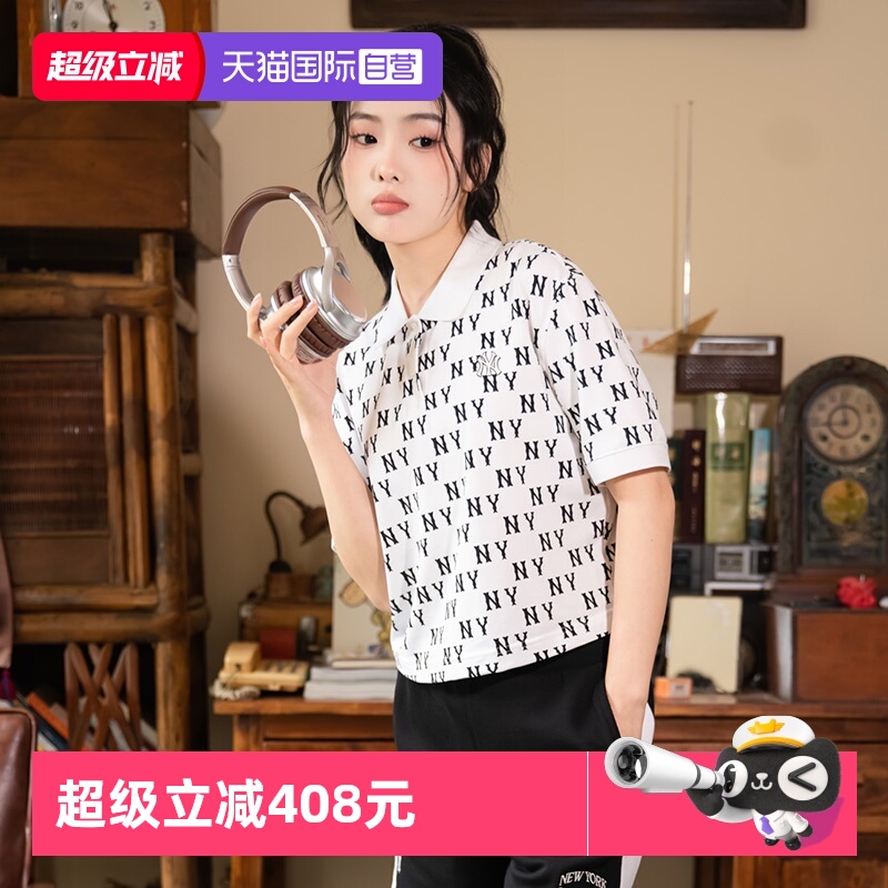 MLB翻领短袖女新款运动服高尔夫