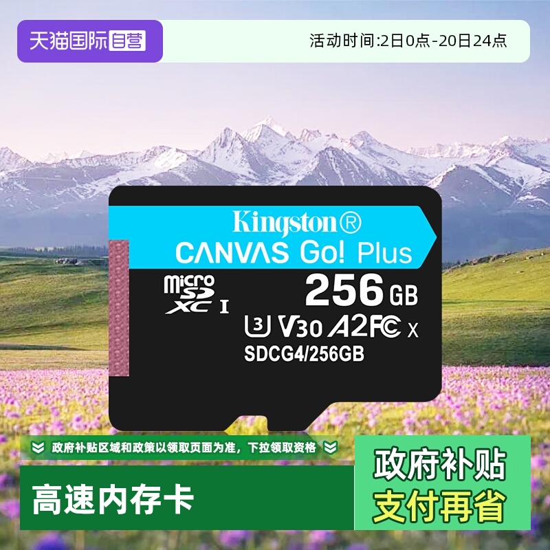 金士顿支持无人机256g内存卡