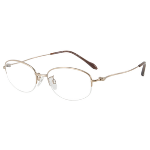 【自营】CHARMANT夏蒙女款商务近视半框钛材经典光学镜架CH38719