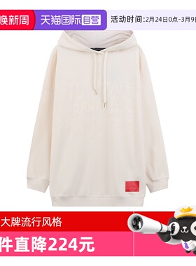 【自营】阿玛尼 AX 女士棉质宽松版连帽卫衣运动衫 6LYM46 YJCCZ