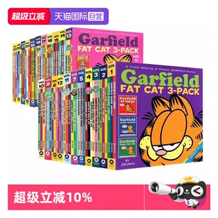 GARFIELD Davis Jim 25册合订本 自营 加菲猫漫画三合一 故事合辑英文原版 CAT FAT 趣味幽默漫画 经典 PACK