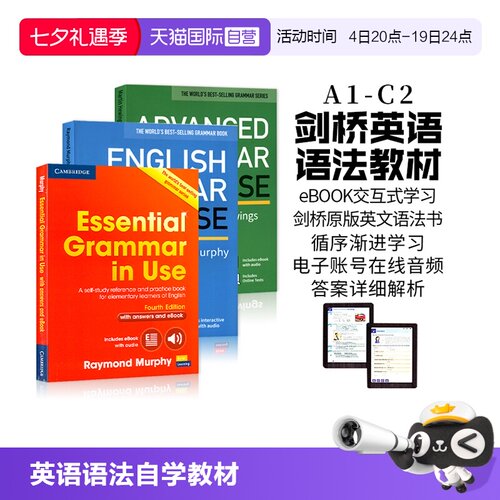 正版进口剑桥英语语法初级中高级
