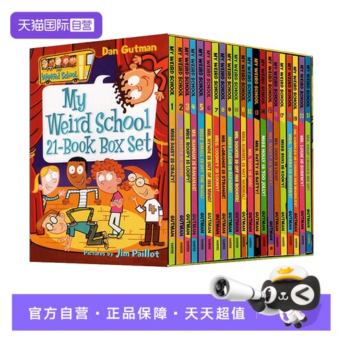 【自营】疯狂学校第一季 盒装 My Weird School  21册全套 英文原版 美国小学推荐读物 8-12岁桥梁书漫画书校园课外英语趣味故事