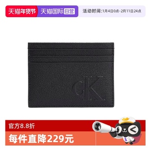 【自营】Calvin Klein/凯文克莱ck 男士牛皮卡包卡夹 LV04G1024G