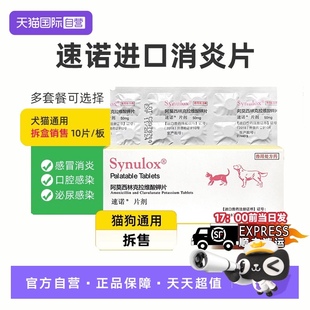 【自营】【临期26年8月】速诺消炎片阿莫西广谱消炎药狗猫感冒药