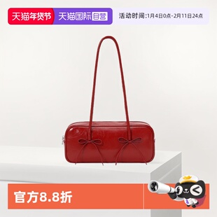 【自营】JK复古美拉德风波士顿包潮流小众蝴蝶结保龄球斜挎包女包