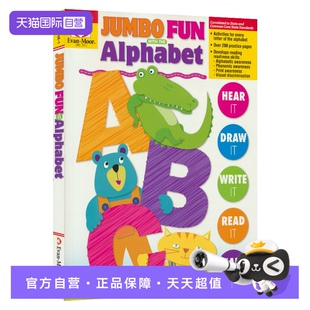 Alphabet 阅读 PreK Jumbo with 幼儿园小中大班 趣味字母手工系列 学字母 Moor Fun the 听力 美国加州教辅 书写 Evan 自营