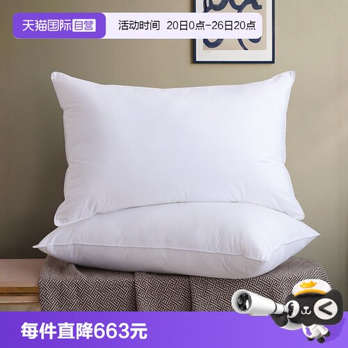 【自营】Dorrin Nessin抑菌95%白鹅绒柔软鹅绒枕双层夹心枕头枕芯