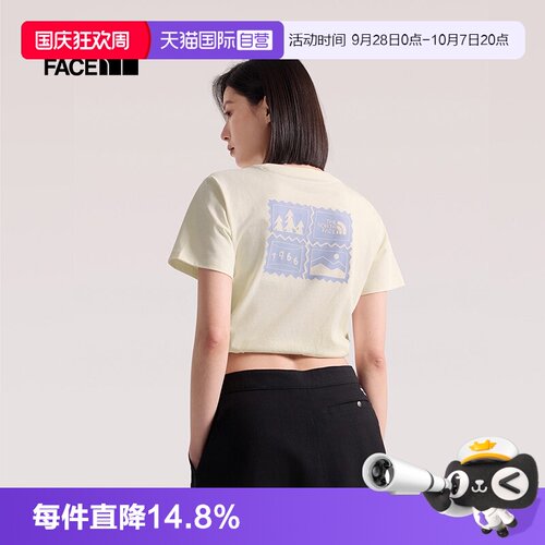 【自营】北面The North Face短袖T恤女款舒适印花半袖短袖8JSN