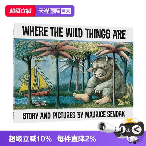 【自营】英文原版 Where The Wild Things Are 野兽出没的地方英国版野兽国吴敏兰书单凯迪克金奖绘本Maurice Sendak莫里斯桑达克