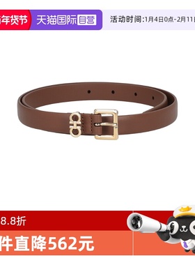 【自营】Ferragamo 女士牛皮革不可裁剪窄版皮带腰带1.7cm 230413