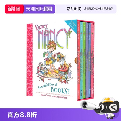 【自营】英文原版绘本 Fancy Nancy Bountiful Box of Books 漂亮的南希 礼品故事书 6册精装 送海报 小俏妞希希