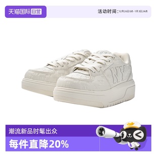 亲子厚底增高板鞋 学长鞋 MLB男女情侣印刻老花时尚 新SXE01 自营