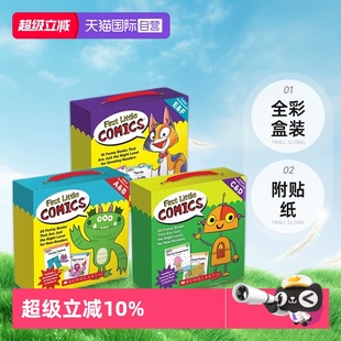 Pack 自营 Comics Levels 全彩盒装 First 56册附贴纸 英文原版 儿童宝宝启蒙漫画读物 Little ABCDEF Parent