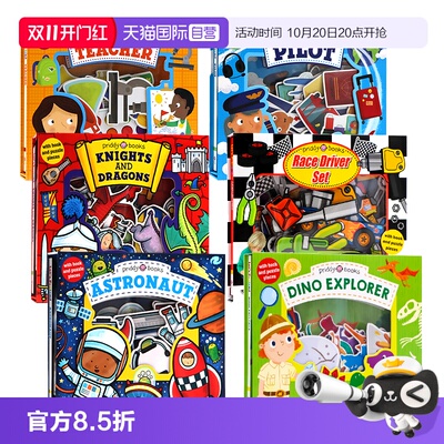 自营小小角色扮演书英文拼图书