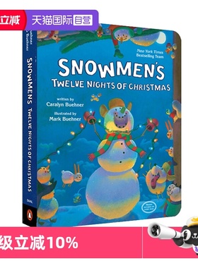 【自营】英文原版 Snowmen's 12 Nights Of Christmas 雪人的圣诞节十二夜 纸板书  儿童启蒙英语图画故事
