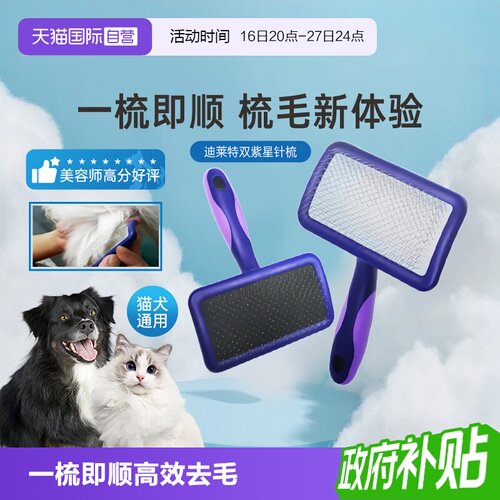 自营船记针梳子双紫星黑魔女梳