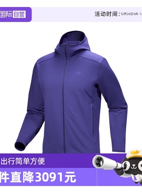 【自营】ARC‘TERYX/始祖鸟男士短款抓绒衫红色/紫色长袖保暖