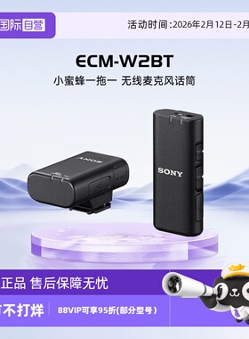 【自营】索尼（SONY） ECM-W2BT小蜜蜂一拖一 无线麦克风话筒
