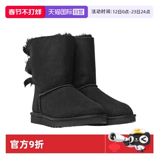 【自营】UGG秋冬女士时尚平底圆头蝴蝶结雪地靴短靴雪地鞋1016225