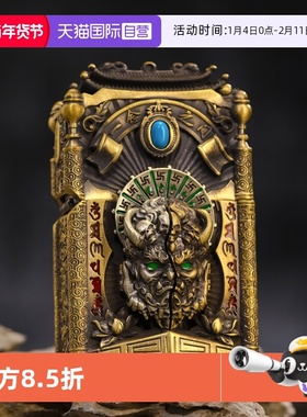 【自营】zippo打火机机关重甲一念佛魔煤油防风禅意男士礼物DYJ1