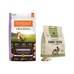 【自营】Instinct百利无谷鸡肉幼猫粮4.5LB+VE兔肉冻干肉饼226g