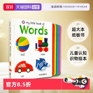 幼儿单词词汇启蒙学习 麦克米伦出品 Words Book 英文原版 Little 儿童认知识物绘本 超大本纸板书 自营