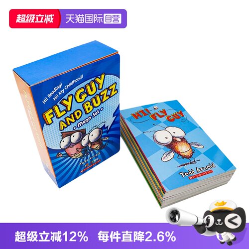 【自营】Scholastic学乐Fly Guy And Buzz苍蝇小子20册礼盒装英文原版英语初级章节桥梁书全彩漫画分级读物点读版中小学生学校推荐