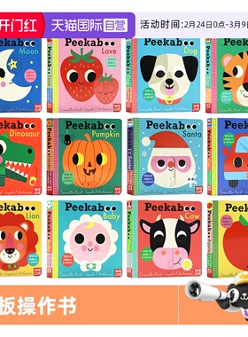 【自营】英文原版 Peekaboo Chick/Bear/Cow/Sun 躲猫猫 纸板书操作书 0-3岁 动物主题 机关操作游戏书 Nosy Crow