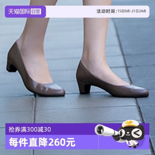 Contact日本制懶人鞋 自營(yíng) Soft 女39520 舒適百搭小高跟單鞋